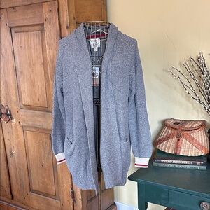 NWT Roots Cabin Gray Open Front Cardigan